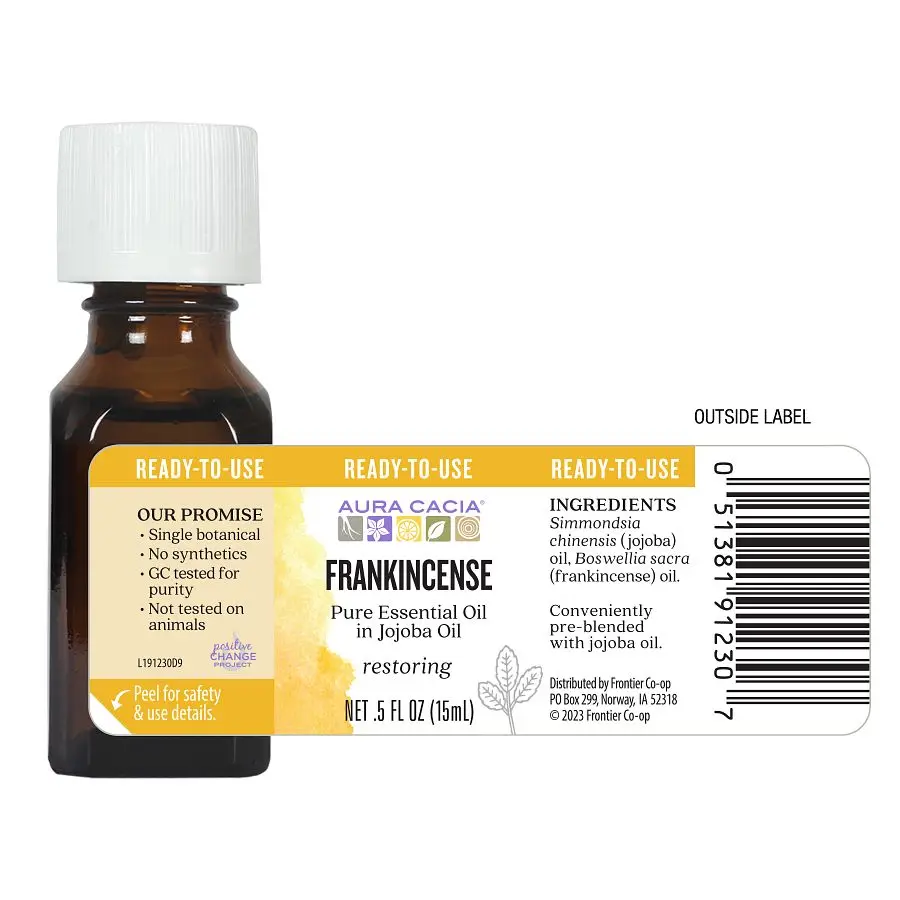 Aura Cacia Precious Essential Oil Frankincense Jojoba 0.5 oz aura cacia precious essential oil frankincense jojoba 0.5 oz