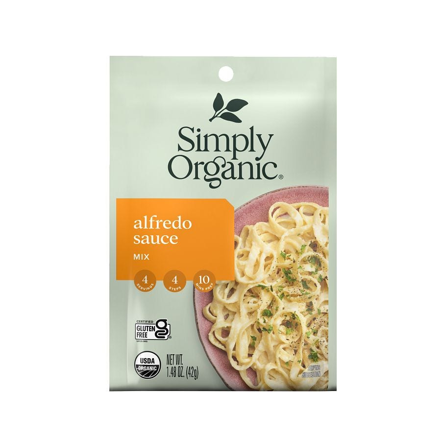Simply Organic Alfredo Seasoning Mix 1.48 oz.