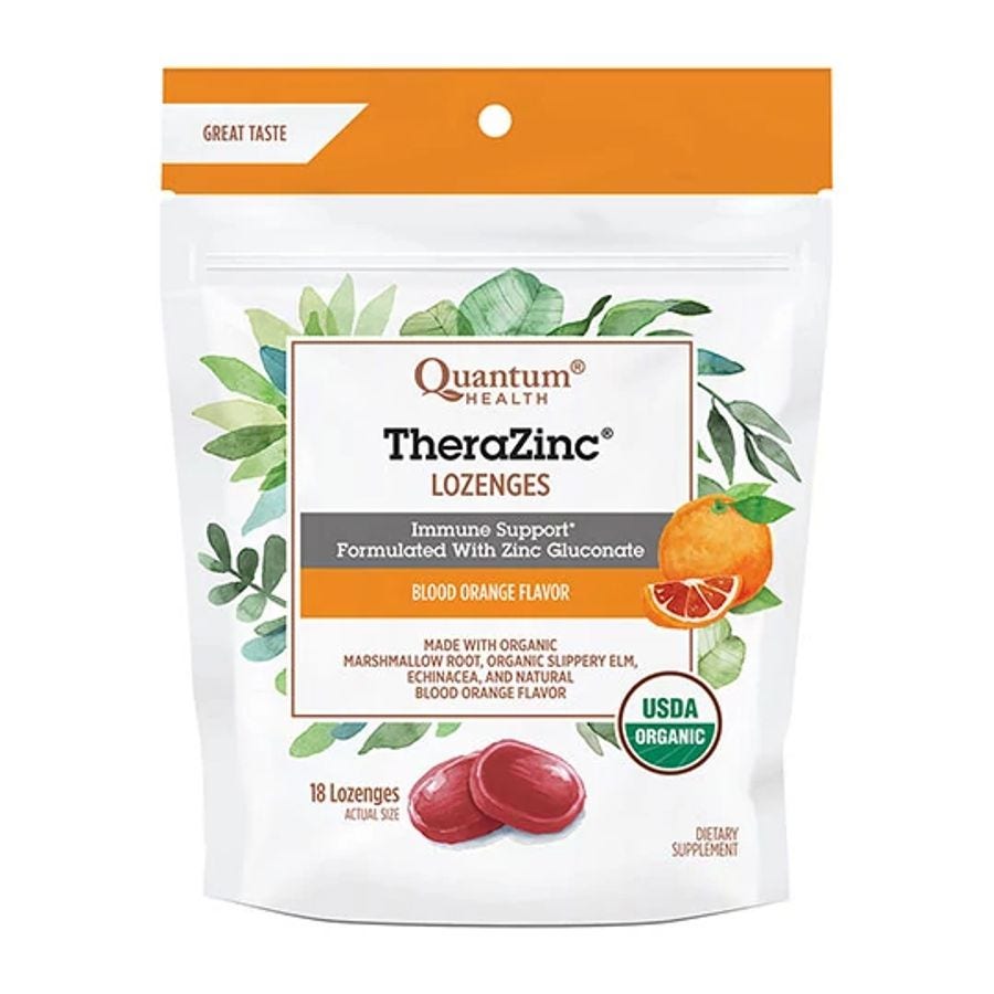 Quantum Health Thera Zinc Lozenges - Blood Orange - 18 count